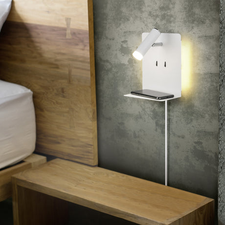 Aplique de pared Trio Element LED blanco mate 3000K regulable 222570231