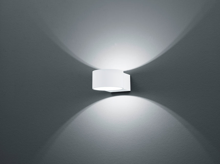 Aplique de pared Trio Lacapo LED blanco mate 3000K arriba y abajo 223410131
