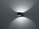 Trio Lacapo Black mat metal LED wall light 223410132