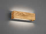Aplique de pared Trio Brad LED madera 3000K regulable arriba y abajo 2