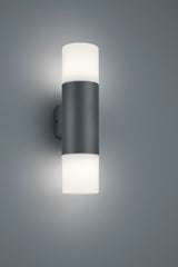 Aplique de exterior Trio Hoosic 2 luces antracita arriba y abajo IP44 33cm 2
