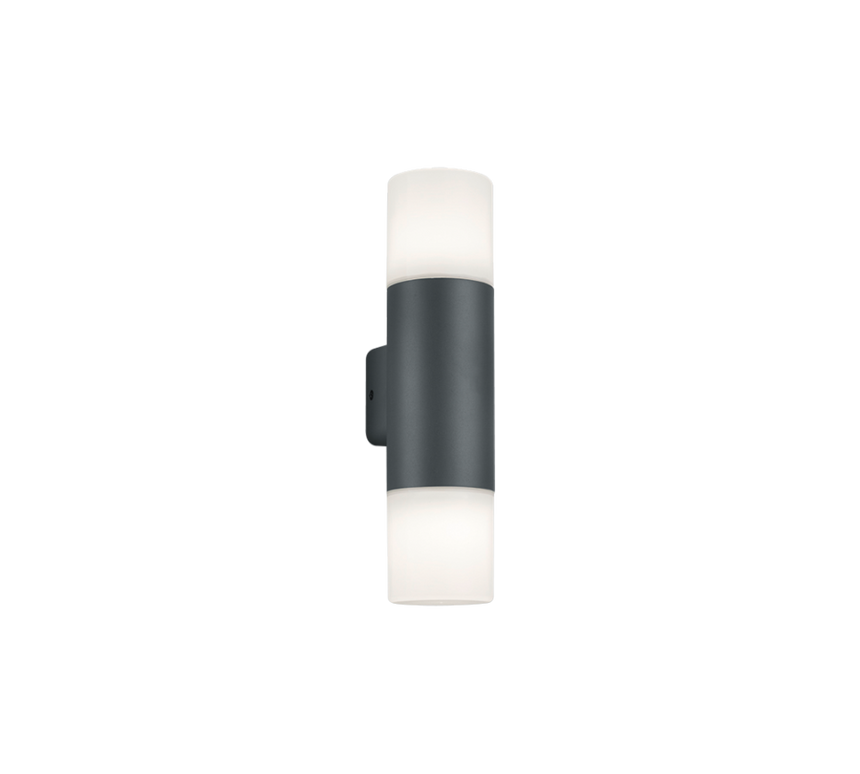 Aplique de exterior Trio Hoosic 2 luces antracita arriba y abajo IP44 33cm 2