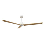 Ventilador de techo con luz Sulion Anne LED blanco y madera motor DC CCT regulable 2245416
