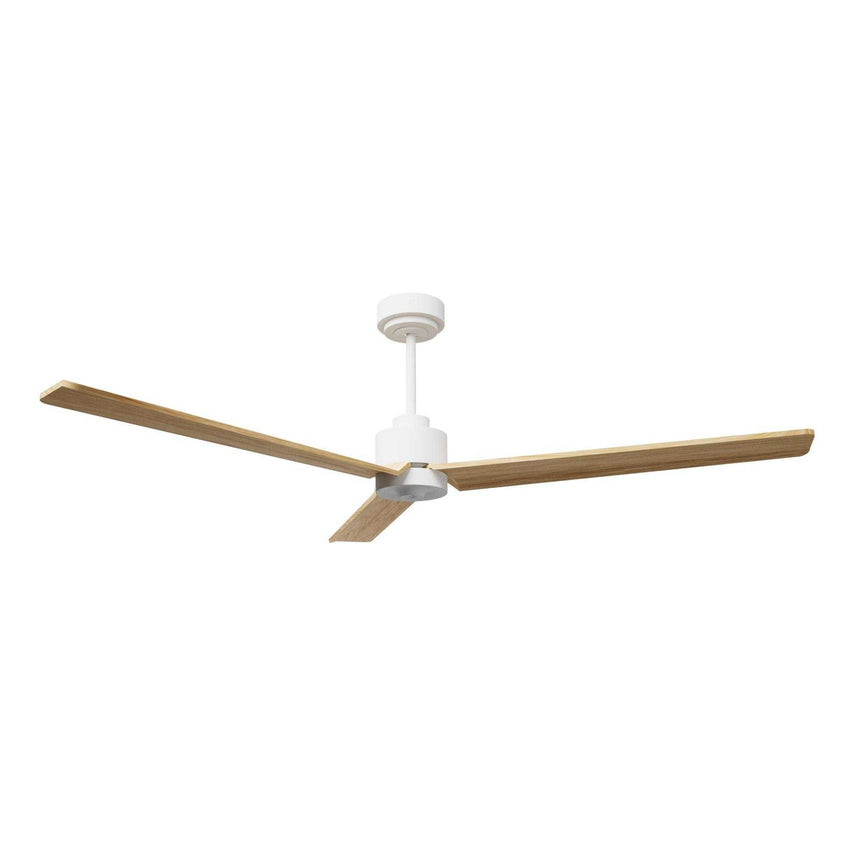 Ventilador de techo con luz Sulion Anne LED blanco y madera motor DC CCT regulable 2245416