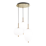 Lámpara colgante Ideal Lux Umile blanco cristal LED 3 luces 56W Ø63cm 224541