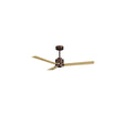 Ventilador de techo con luz Sulion Anne LED marrón óxido y madera motor DC CCT 2246086