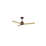 Ventilador de techo con luz Sulion Anne LED marrón óxido y madera motor DC CCT 2246086