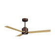 Ventilador de techo con luz Sulion Anne LED marrón óxido y madera motor DC CCT 2246109