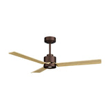 Ventilador de techo con luz Sulion Anne LED marrón óxido y madera motor DC CCT 2246109