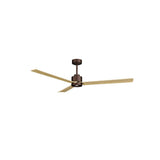 Ventilador de techo con luz Sulion Anne LED marrón óxido y madera motor DC CCT 2246222