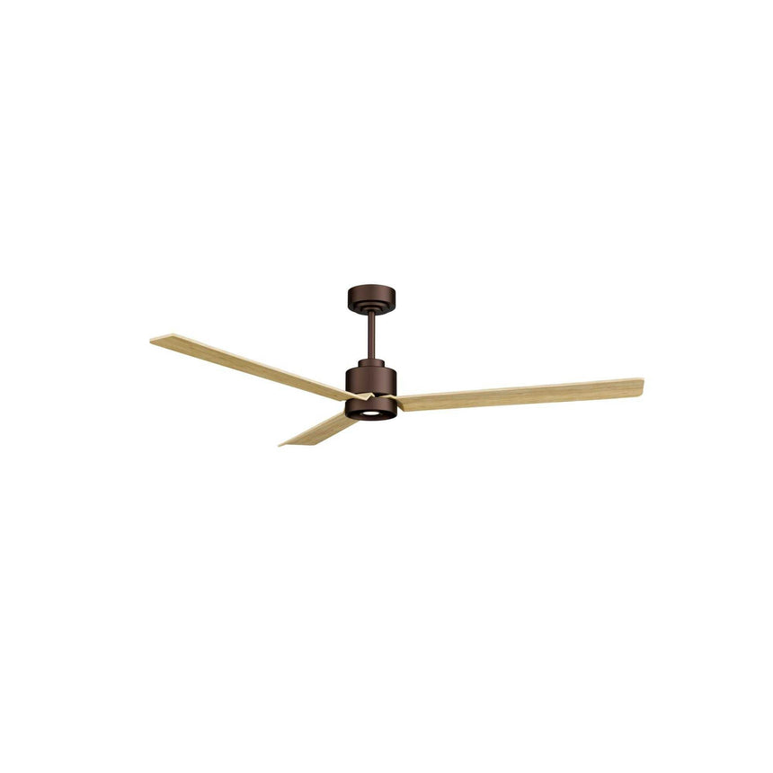 Ventilador de techo con luz Sulion Anne LED marrón óxido y madera motor DC CCT 2246222