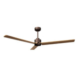 Ventilador de techo con luz Sulion Anne LED marrón óxido y madera motor DC CCT 2246246