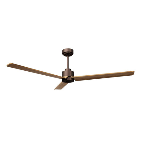 Ventilador de techo con luz Sulion Anne LED marrón óxido y madera motor DC CCT 2246246