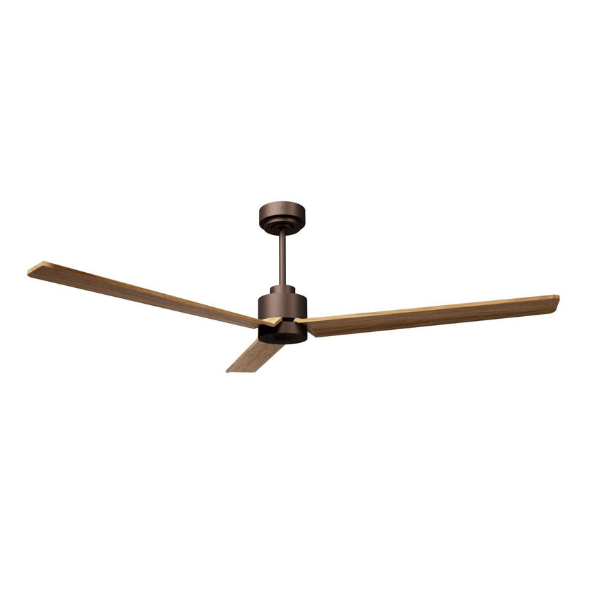 Ventilador de techo con luz Sulion Anne LED marrón óxido y madera motor DC CCT 2246246