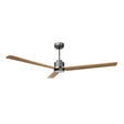 Ventilador de techo con luz Sulion Anne LED gris grafito y madera motor DC CCT 2246420