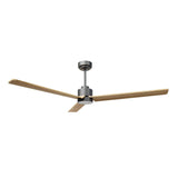 Ventilador de techo con luz Sulion Anne LED gris grafito y madera motor DC CCT 2246420
