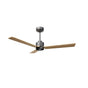 Ventilador de techo con luz Sulion Anne LED gris grafito y madera motor DC CCT 2246505