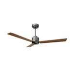 Ventilador de techo con luz Sulion Anne LED gris grafito y madera motor DC CCT 2246529