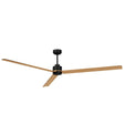 Ventilador de techo con luz Sulion Anne LED negro y madera motor DC CCT regulable 2247045