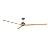Ventilador de techo Sulion Anne marrón óxido y madera motor DC con mando temporizador 2247106