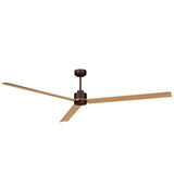 Ventilador de techo con luz Sulion Anne LED marrón óxido y madera motor DC CCT 2247243