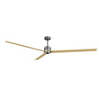 Ventilador de techo con luz Sulion Anne LED gris grafito y madera motor DC CCT 2247403