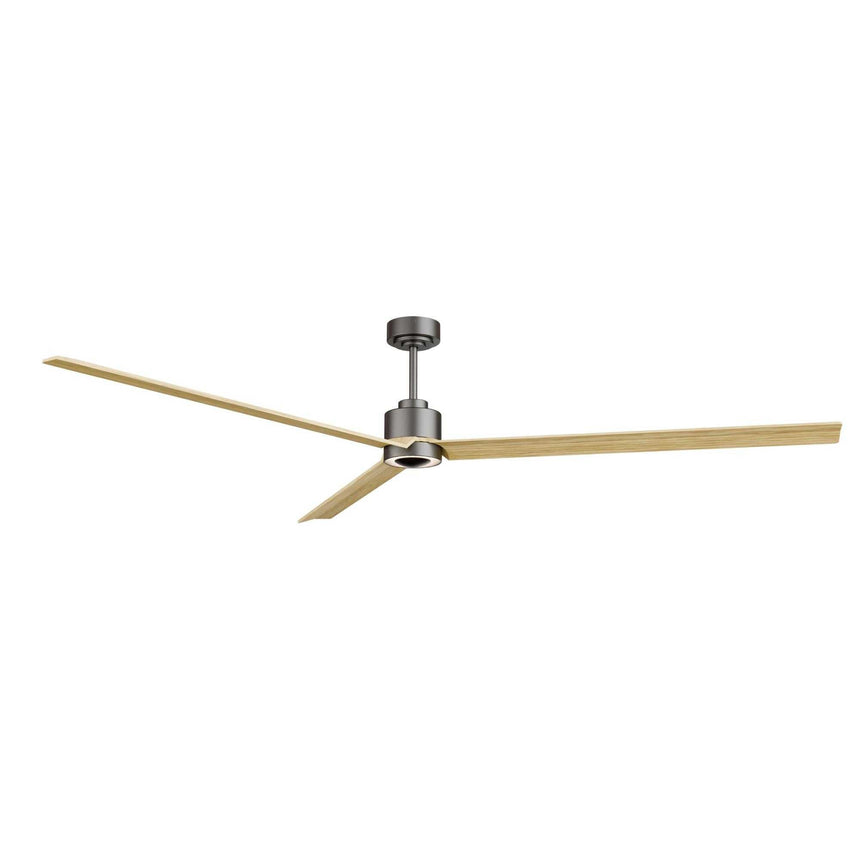 Ventilador de techo con luz Sulion Anne LED gris grafito y madera motor DC CCT 2247403