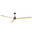 Ventilador de techo con luz Sulion Anne LED gris grafito y madera motor DC CCT 2247410