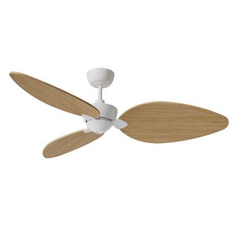 Ventilador de techo con luz Sulion Alma LED blanco y madera motor DC CCT regulable 2247793