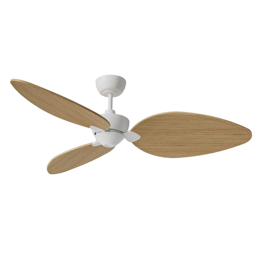 Ventilador de techo con luz Sulion Alma LED blanco y madera motor DC CCT regulable 2247793