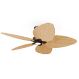 Ventilador de techo con luz Sulion Alma LED marrón óxido y madera motor DC CCT 2248127