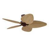 Ventilador de techo con luz Sulion Alma LED marrón óxido y madera motor DC CCT 2248189