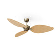 Ventilador de techo Sulion Alma bronce y madera motor DC con mando temporizador Ø132cm 2248394