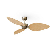 Ventilador de techo Sulion Alma bronce y madera motor DC con mando temporizador Ø132cm 2248394