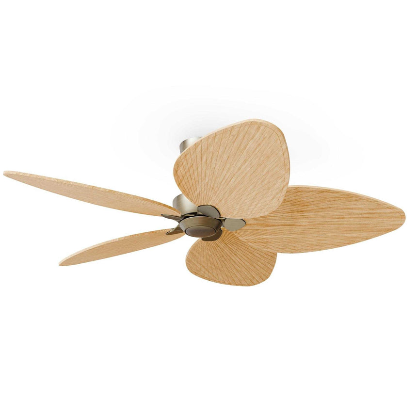 Ventilador de techo Sulion Alma bronce y madera motor DC con mando temporizador Ø132cm 2248424