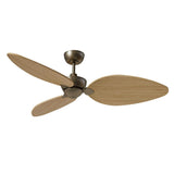Ventilador de techo con luz Sulion Alma LED bronce y madera motor DC CCT regulable 2248516