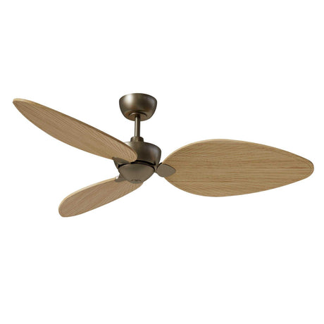 Ventilador de techo con luz Sulion Alma LED bronce y madera motor DC CCT regulable 2248516