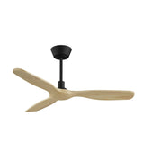 Ventilador de techo Sulion Balcony Neo negro y madera motor DC con mando temporizador 2248776