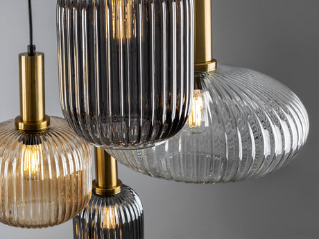 Lámpara de techo colgante Schuller Norma 4 luces negro  - ambiente