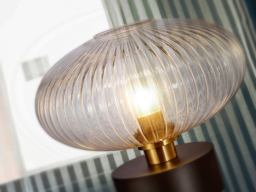 Lámpara de sobremesa Schuller Norma 1 luz negro y latón - ambiente