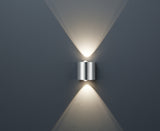 Aplique de pared Trio Wales LED 2 luces níquel mate 3000K arriba y abajo 225510207