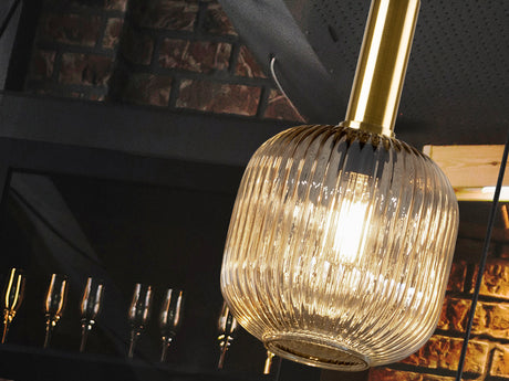 Lámpara de techo colgante Schuller Norma 1 luz negro y  - ambiente