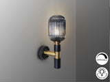 Lámpara aplique de pared Schuller Norma 1 luz negro y latón vista 2