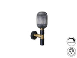 Lámpara aplique de pared Schuller Norma 1 luz negro y latón ambiente