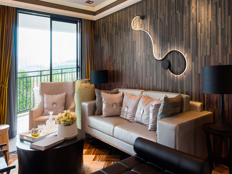 Lámpara aplique de pared Schuller Grafos grande LED neg - ambiente