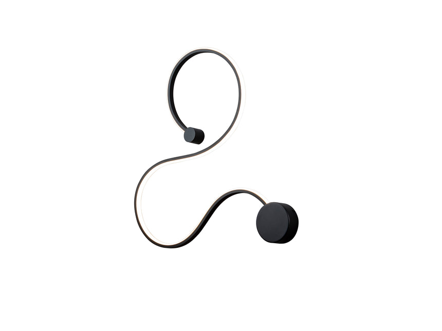 Lámpara aplique de pared Schuller Grafos LED negro acer - ambiente