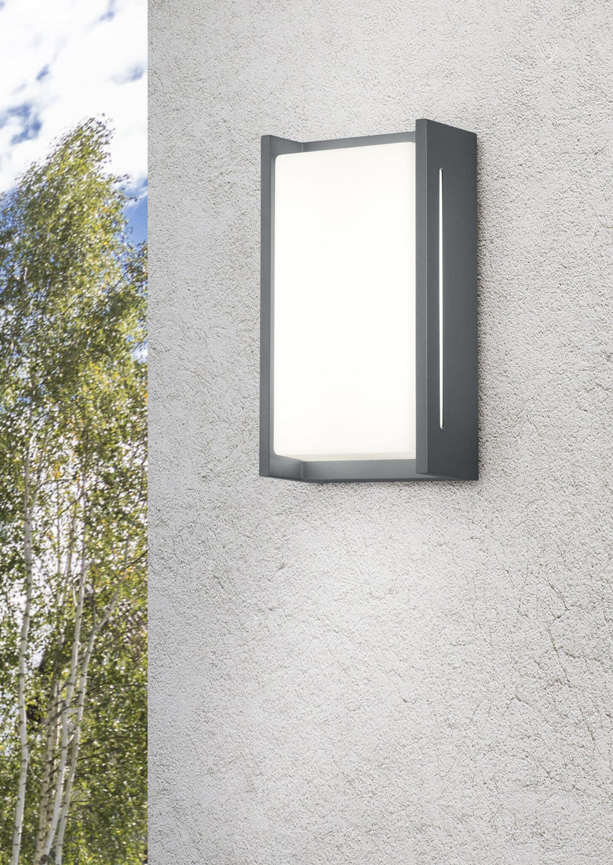 Trio Indus Aplique de pared exterior LED de aluminio antracita 227360142