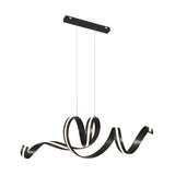 Lámpara de techo colgante Schuller Amara negro acero CCT con mando ambiente