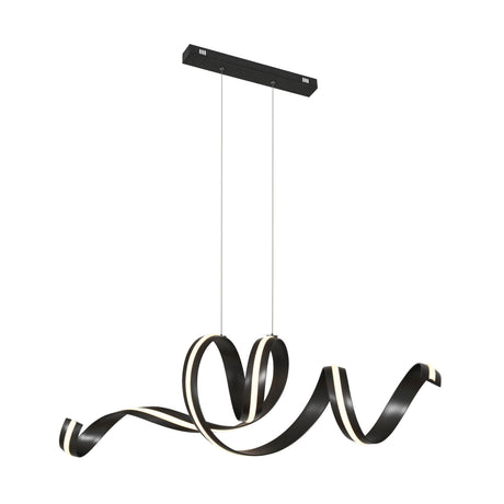 Lámpara de techo colgante Schuller Amara negro acero CCT con mando ambiente