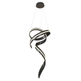 Lámpara de techo colgante Schuller Amara negro acero CCT con mando ambiente